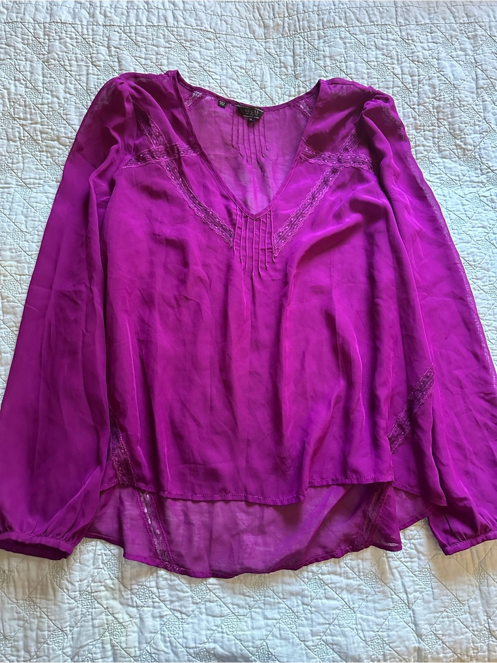 Vintage Guess Sheer Top XL
